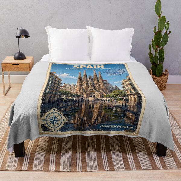 Item preview, Spain – Sagrada Familia Barcelona Vintage Travel | Gaudí Architecture & Mediterranean Charm designed and sold by DibujandoPorfa.