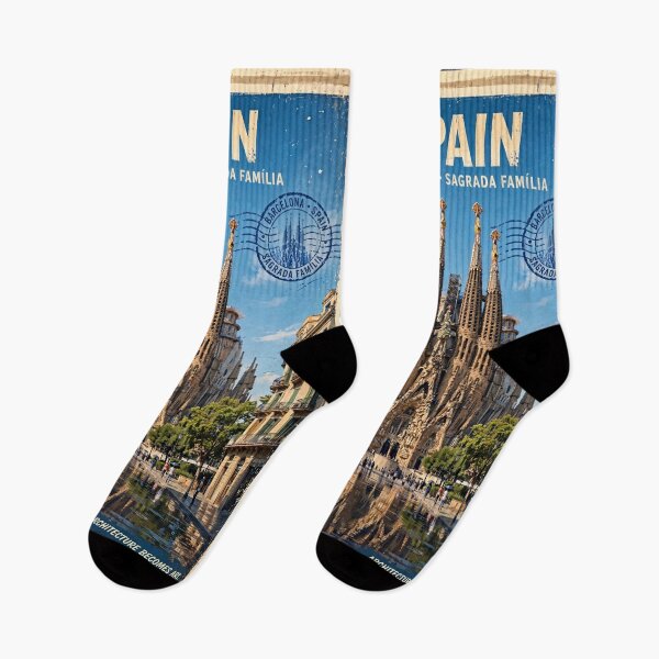 Item preview, Spain – Sagrada Familia Barcelona Vintage Travel | Gaudí Architecture & Mediterranean Charm designed and sold by DibujandoPorfa.
