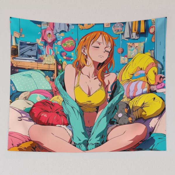 Item preview, Nami Messy Room – One Piece Anime Art designed and sold by frantuliuss.