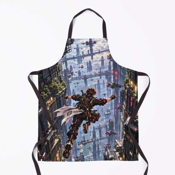 Item preview, Danix Cyberpunk Vertical City Poster Design designed and sold by Kenzie & Co.
