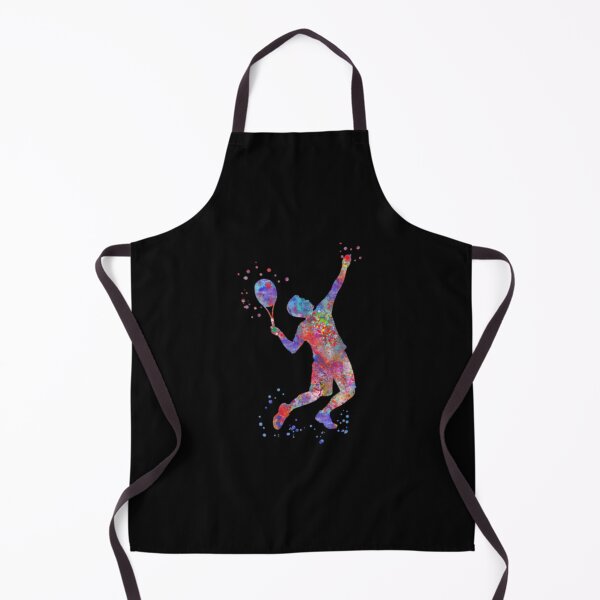 Item preview, Colorful Watercolor Tennis Player Silhouette Sports Art designed and sold by ElliBrandt.