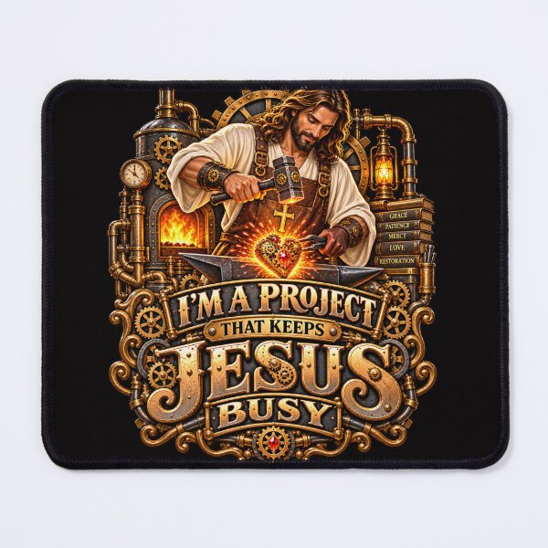 Item preview, I'm a Project That Keeps Jesus Busy, Christian Steampunk Style designed and sold by TheBibleStop.
