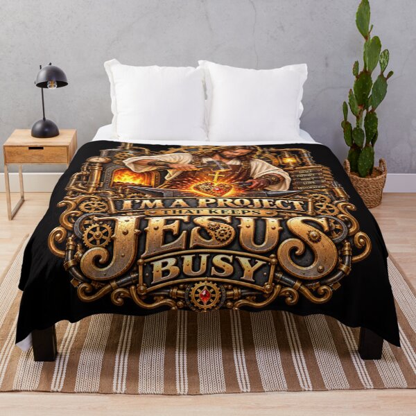 Item preview, I'm a Project That Keeps Jesus Busy, Christian Steampunk Style designed and sold by TheBibleStop.