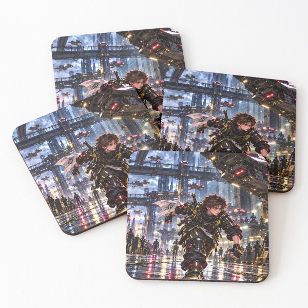 Item preview, Danix Cyberpunk Warehouse Run Poster Design designed and sold by Kenzie & Co.