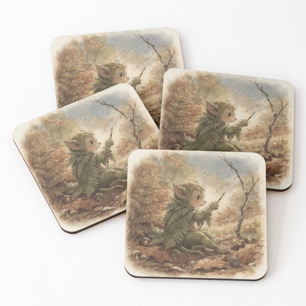 Item preview, Fern Sprite Painting Dewdrops at Dawn designed and sold by PictorialWhimsy.
