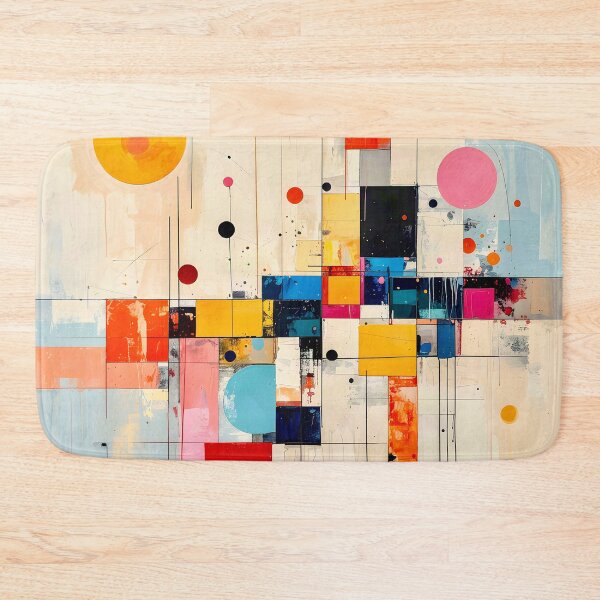 Item preview, Architectural Mid Century Geometric Abstract designed and sold by Vicky Brago-Mitchell®.