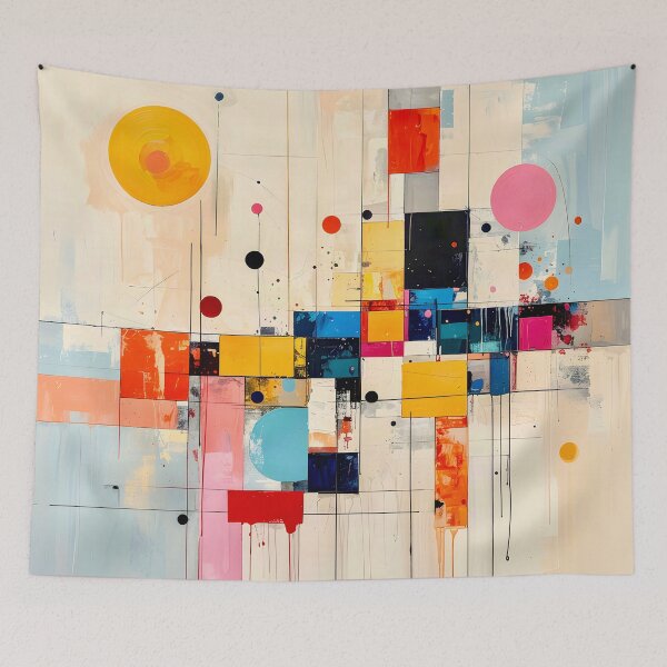 Item preview, Architectural Mid Century Geometric Abstract designed and sold by Vicky Brago-Mitchell®.