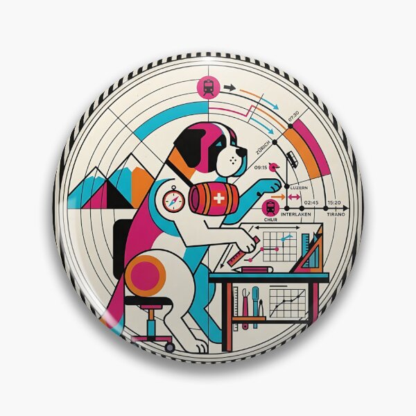 Item preview, Saint Bernard Railway Designer designed and sold by PictoVibe.