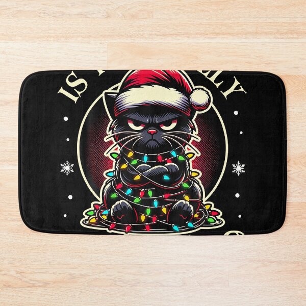 Item preview, Is This Jolly Enough Funny Black Cat Christmas designed and sold by cruddenstroud23.