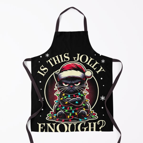 Item preview, Is This Jolly Enough Funny Black Cat Christmas designed and sold by cruddenstroud23.