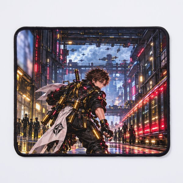 Item preview, Danix Cyberpunk Rain Sprint Poster Design designed and sold by Kenzie & Co.