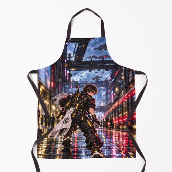 Item preview, Danix Cyberpunk Rain Sprint Poster Design designed and sold by Kenzie & Co.