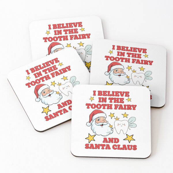 Item preview, I Believe in the Tooth Fairy and Santa Claus – Funny Christmas Dental Design designed and sold by BigfeetLittlepaws.