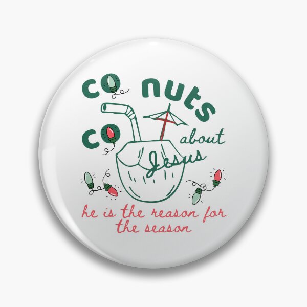 Item preview, Coconuts About Jesus the Reason for the Season Tropical Christmas Group Beach Holiday Red and Green Doodle designed and sold by Forevermore.