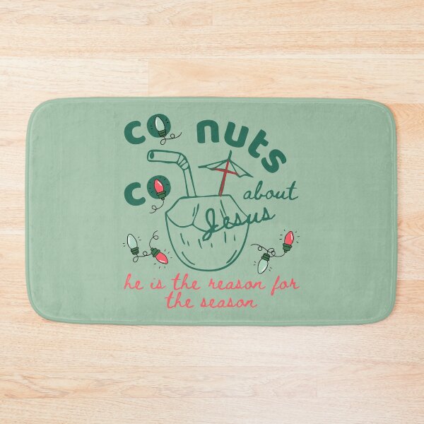 Item preview, Coconuts About Jesus the Reason for the Season Tropical Christmas Group Beach Holiday Red and Green Doodle designed and sold by Forevermore.