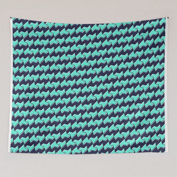 Item preview, Bubble houndstooth, blue and bluer designed and sold by mntimg.