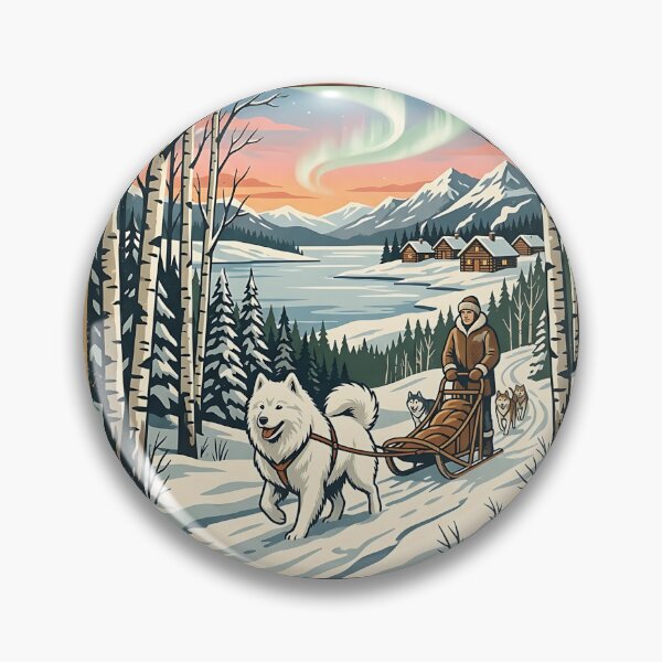 Item preview, Samoyed Aurora Sled Guide designed and sold by PictoVibe.