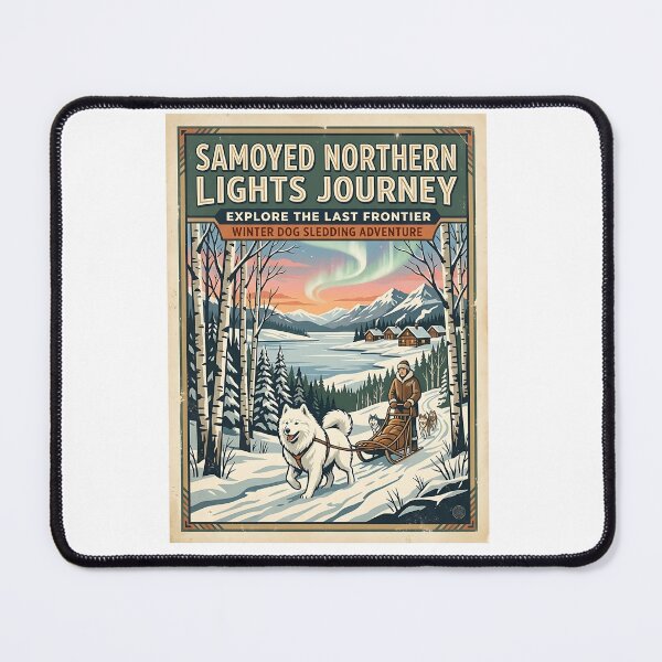 Item preview, Samoyed Aurora Sled Guide designed and sold by PictoVibe.
