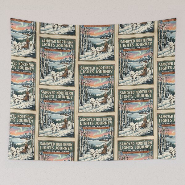 Item preview, Samoyed Aurora Sled Guide designed and sold by PictoVibe.