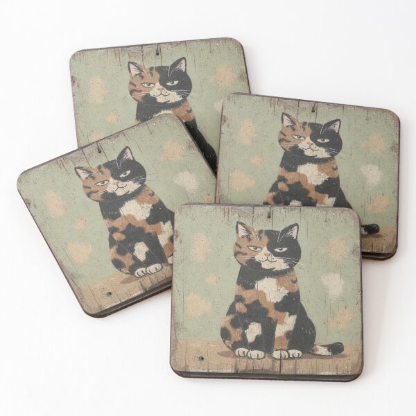 Item preview, Tortoiseshell Cat Plotting Quiet Revenge designed and sold by PictorialWhimsy.