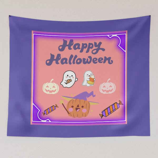 Item preview, Happy Halloween Kawaii Spooky Ghosts & Pumpkins Bedding designed and sold by Azurart2.