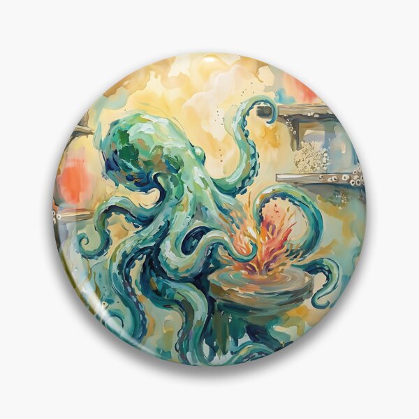 Item preview, Giant Pacific Octopus Coral Ceramicist designed and sold by PictoVibe.