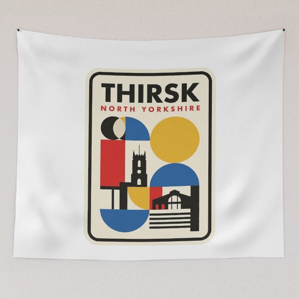 Item preview, Retro Thirsk Bauhaus Geometric Skyline designed and sold by k3rstman1.