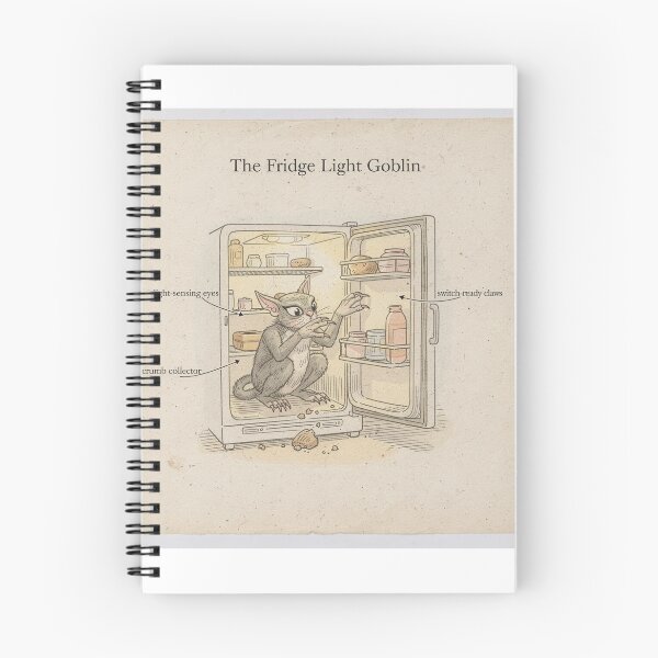 Item preview, Cryptid Field Guide: The Fridge Light Goblin designed and sold by PictorialWhimsy.