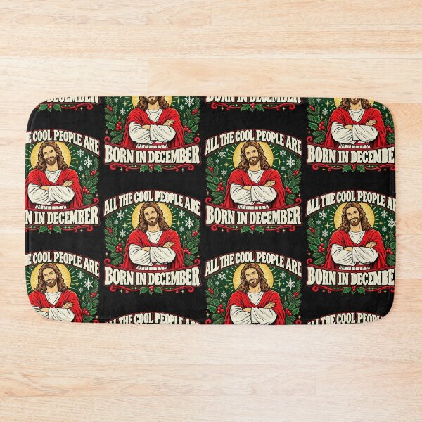 Item preview, Cool People Are Born In December Funny Jesus Christmas Design designed and sold by CarlaKaise.