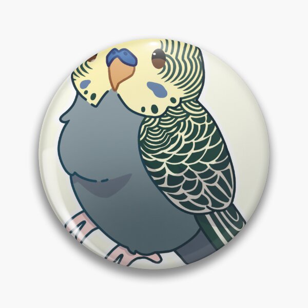 Item preview, Yellowface budgie grey male designed and sold by Blueberry-b1rd.
