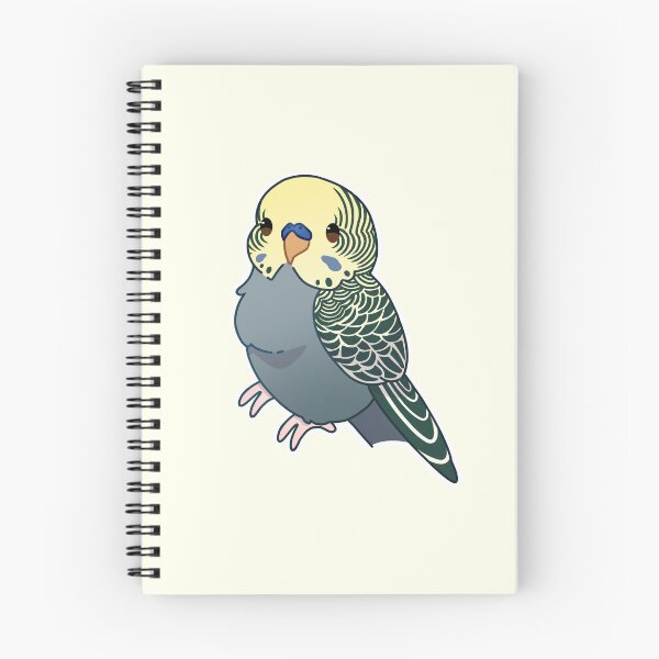 Item preview, Yellowface budgie grey male designed and sold by Blueberry-b1rd.