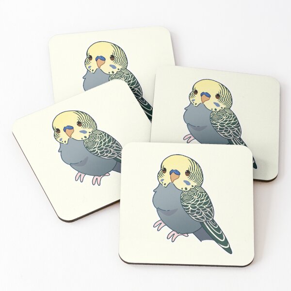 Item preview, Yellowface budgie grey male designed and sold by Blueberry-b1rd.
