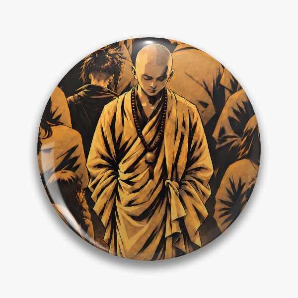 Item preview, Centered Through the Many — Monk in a Golden Crowd designed and sold by SacredLensV.