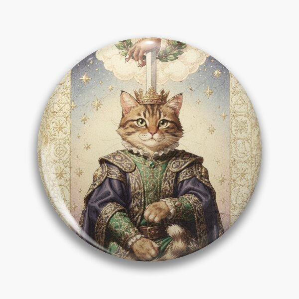 Item preview, Ace of Swords - Tarot Cat designed and sold by PictorialWhimsy.