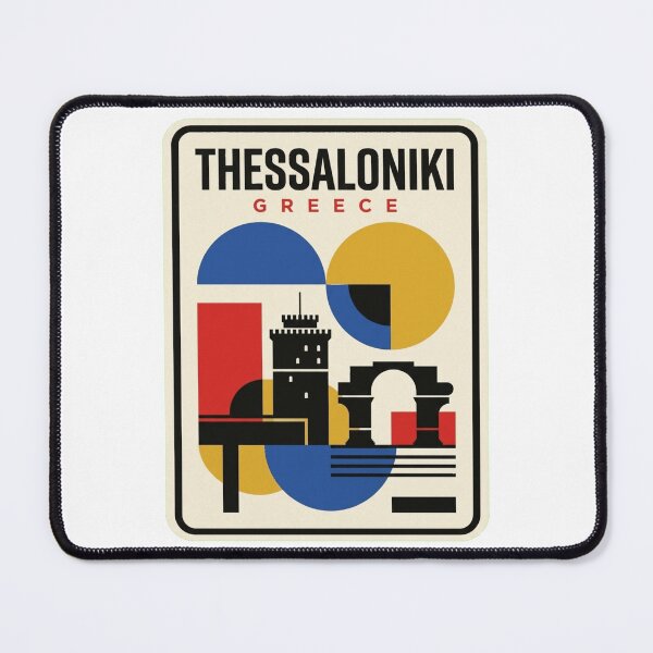 Item preview, Retro Thessaloniki Bauhaus Geometric Skyline designed and sold by k3rstman1.