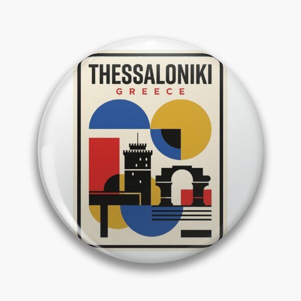 Item preview, Retro Thessaloniki Bauhaus Geometric Skyline designed and sold by k3rstman1.