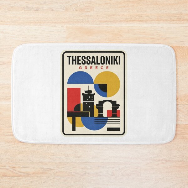 Item preview, Retro Thessaloniki Bauhaus Geometric Skyline designed and sold by k3rstman1.