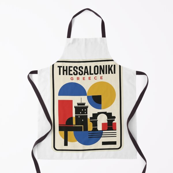 Item preview, Retro Thessaloniki Bauhaus Geometric Skyline designed and sold by k3rstman1.