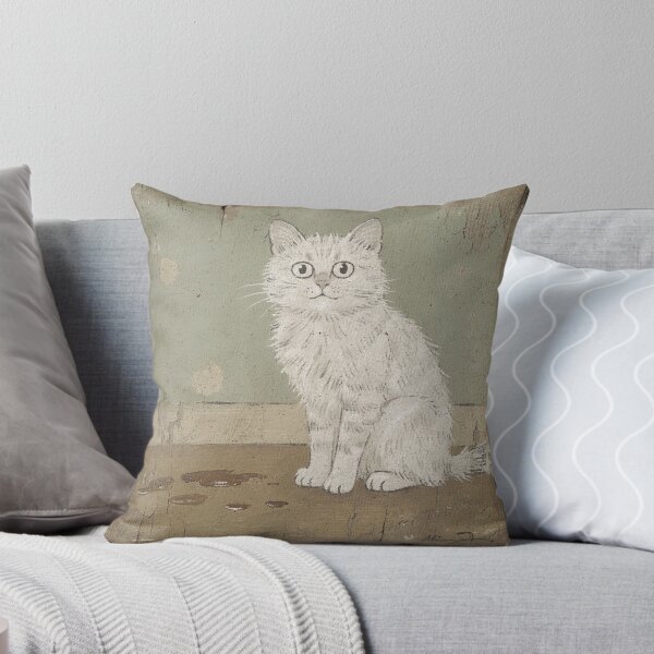 Item preview, Fluffy White Cat Pretending It Didn't Do That designed and sold by PictorialWhimsy.
