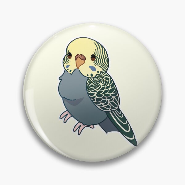 Item preview, Yellowface budgie grey female designed and sold by Blueberry-b1rd.