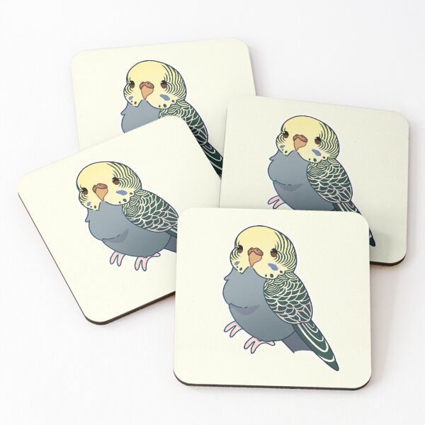 Item preview, Yellowface budgie grey female designed and sold by Blueberry-b1rd.