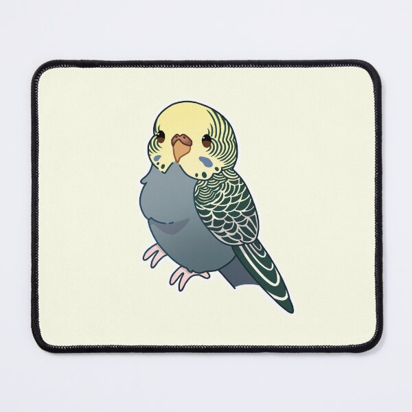 Item preview, Yellowface budgie grey female designed and sold by Blueberry-b1rd.