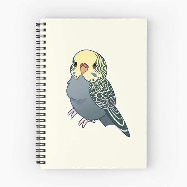 Item preview, Yellowface budgie grey female designed and sold by Blueberry-b1rd.