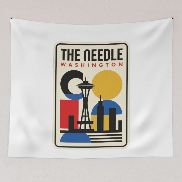 Item preview, Retro The Needle Bauhaus Geometric Skyline designed and sold by k3rstman1.