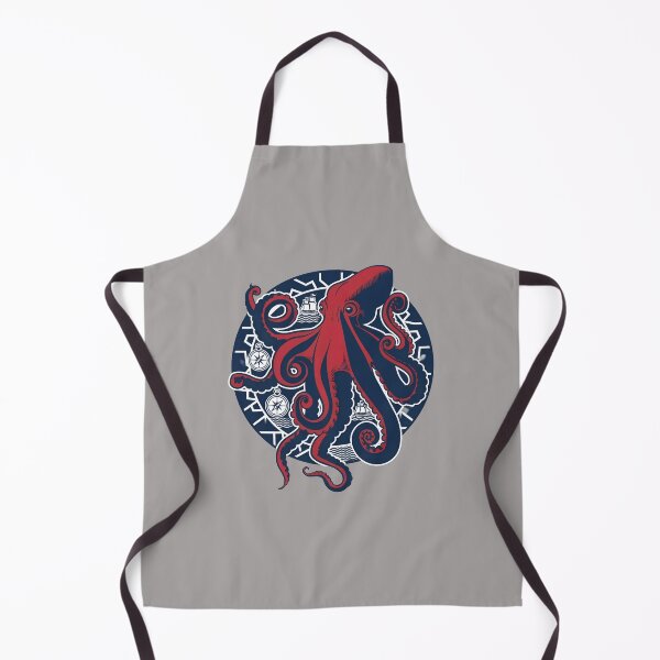 Item preview, Bold Red Engraved Octopus Sea Creature Art-10 designed and sold by DixieVonRueden.
