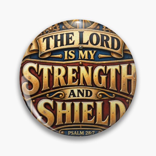 Item preview, The Lord is my Strength and my Shield, Christian Steampunk Style designed and sold by TheBibleStop.