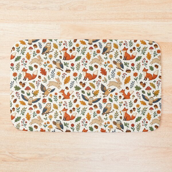 Item preview, Autumn Woodland Animals Fall Pattern designed and sold by HANG ON STUDIO .