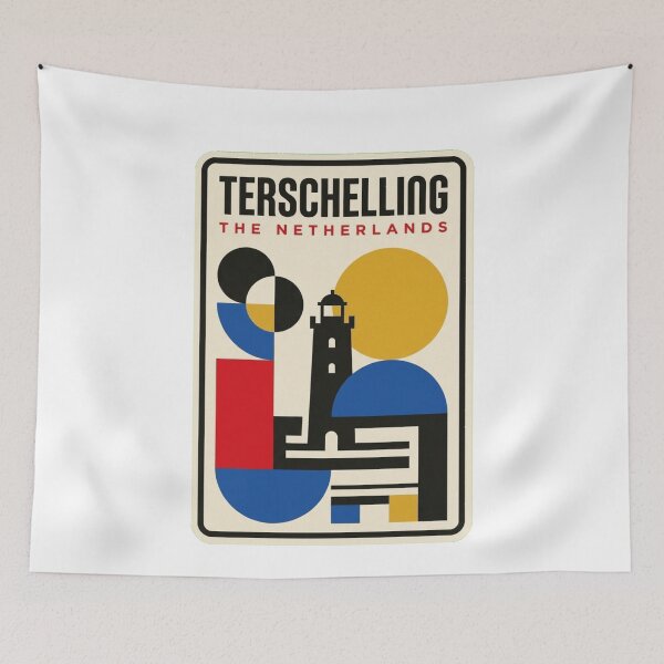 Item preview, Retro Terschelling Bauhaus Geometric Skyline designed and sold by k3rstman1.
