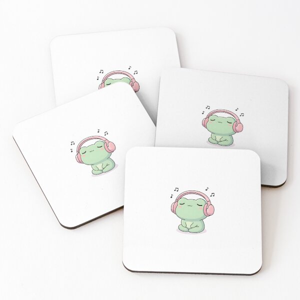 Item preview, Cute Kawaii Frog listening to music designed and sold by pixellm.