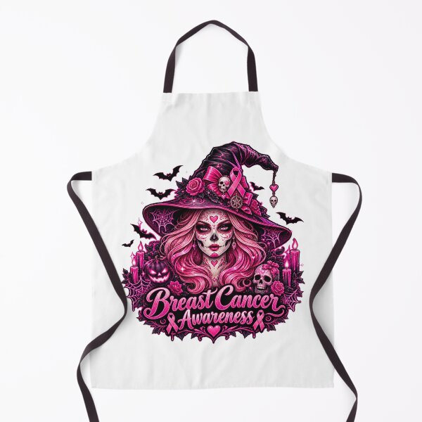 Item preview, Skull Breast Cancer Awareness Skeleton Witch Women Pink Ribbon designed and sold by QuiteOrbit.